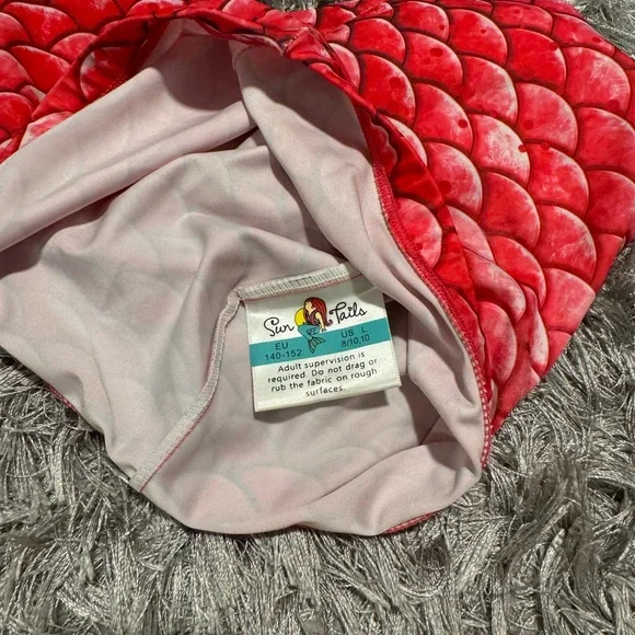 Sun Tails Keiki Monofin Mermaid Tail And Bikini For Child Sized Large 8/10,10